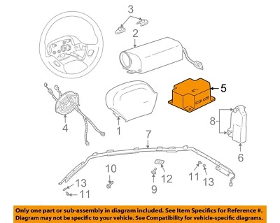 Used Air Bag Module fits: 2002 Saturn L SERIES Air Bag center console Grade A - Image 1 of 3