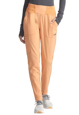 Peach Linen Cherokee Scrubs Infinity High Rise Skinny Leg Pant CK067A PLIE - Image 1 of 4