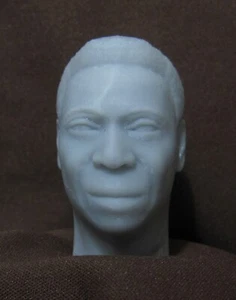 PELE 3D PRINT UV 4K RESIN CUSTOM UNPAINTED HEAD SCULPT 1/6 scale - Foto 1 di 4