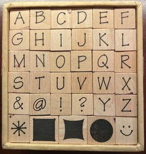 Stampabilities Paper Studio Mini-Alphas Gummistempel Bastelspielzeug Alphabet Set 35 - Bild 1 von 3