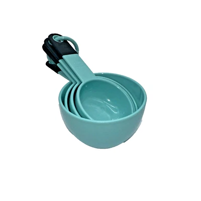 Juego de 4 tazas medidoras vintage KitchenAid Aqua Sky 1, 1/2, 1/3, 1/4 taza Foto 1 de 4