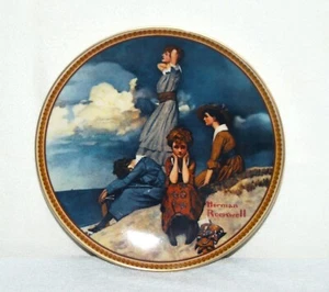 Norman Rockwell's Plate "Waiting on the Shore" Limited Edition - Picture 1 of 5