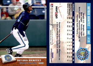 Deybis Benitez 2007 Grandstand Everett AquaSox #1 Card *AutographDen*