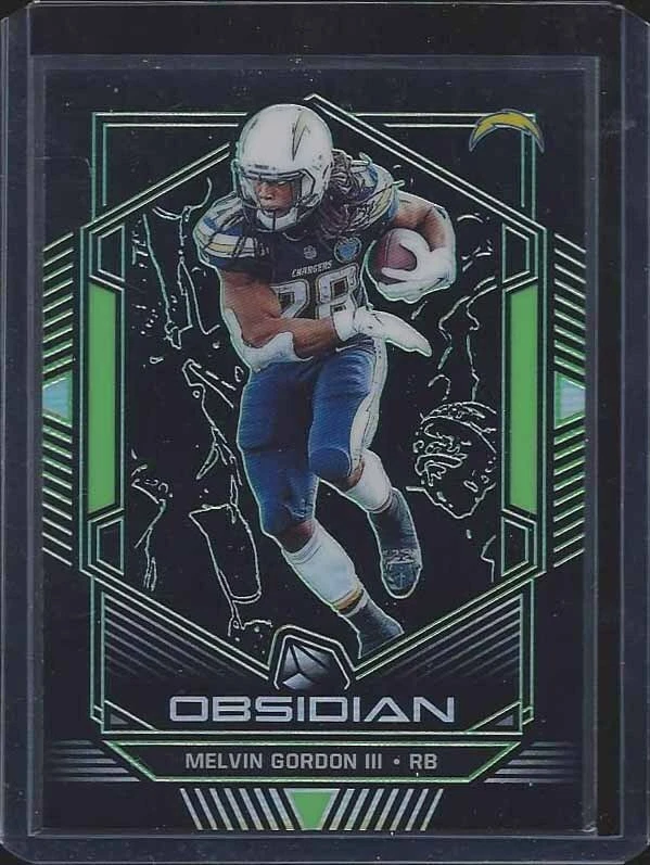 1/1 MELVIN GORDON 2019 OBSIDIAN ELECTRIC GREEN #D 25/25 HIS JERSEY NUMBER #25 !! - Image 1 of 1