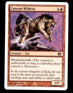 Magic the Gathering MTG #181 Canyon Wildcat 8th edition Creature Cat Card - Picture 1 of 2