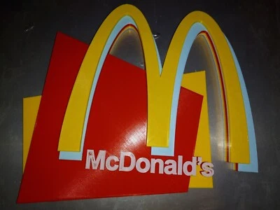Sale! McDonald’s 3D Advertising Sign Golden Arch 8"×8" 3D Printed  - Image 1 of 4