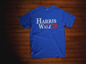 Harris Walz 2024 Shirt President Kamala Harris Tim Walz 24 (S - 5XL) Unisex Tee - Picture 1 of 11