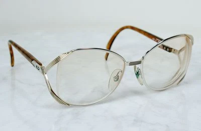 复古 Christian DIOR 眼镜框。 不锈钢龟庙时尚 — 第 1/4 张图片