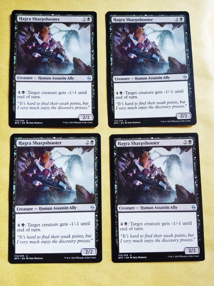 4x Hagra Sharpshooter - MTG Battle for Zendikar BFZ Uncommon Excellent (EX) - Imagen 1 de 1
