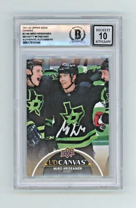 Miro Heiskanen 2021-22 Upper Deck UD Canvas #C146 Signed Beckett BAS BGS 10 Auto - Picture 1 of 1
