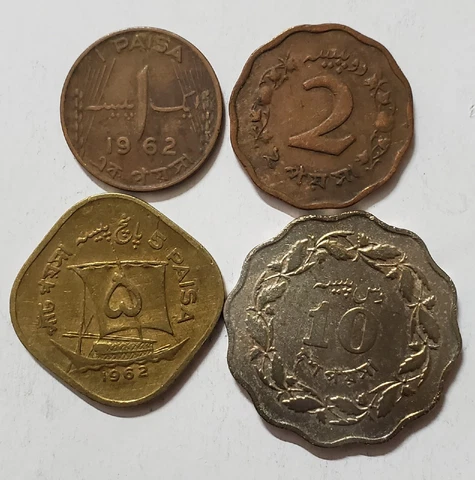 Pakistan 1962-70, 4 Different Lot Coin Cover