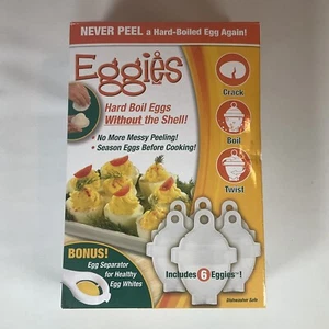 Eggies-Hard Boiled Eggs w/o the Shells! No More Messy Peeling-As Seen on TV-6 ct - Picture 1 of 5