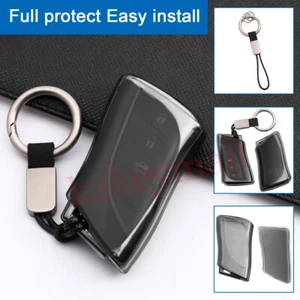TPU Car Key Fob Cover Case Key Ring Chain For Lexus ES NX RX UX LX LM LC LS - Picture 1 of 8