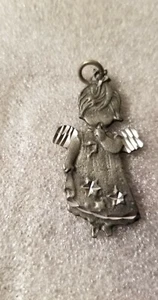 Colgante con dije de ángel niña peltre vintage estrellas doble cara - Imagen 1 de 4
