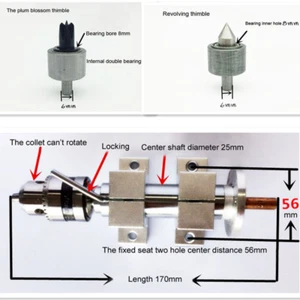 35mm Mini Lathe Drill Collet  Chuck Thimble Tailstock for DIY Woodworking Machin - Picture 1 of 9