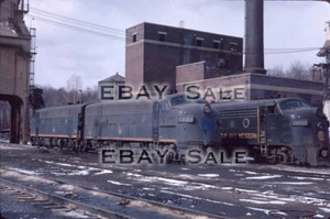 CNJ ex B&O and N&W F7's at Bethlehem ET 1968 - orig Kodachrome - Picture 1 of 1