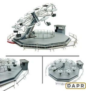 DAPR-1:50 Scale Model Scenery Kit-Motorised Fairground Paratrooper/Skydiver Ride - Picture 1 of 7
