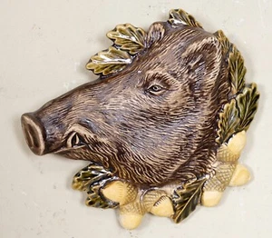 Schöner Wildschweinkopf aus Porzellan von Höppner Keramik Martinrodo - Bild 1 von 2