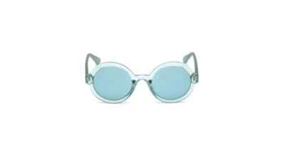 Guess GU7613 84V 水晶蓝色圆形塑料太阳镜框 50-23-145 GU7613 — 第 1/4 张图片