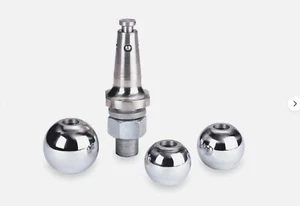 Reese trailer 74309 Interchangable 1 7/8", 2", 2 5/16" Hitch Ball Kit, Chrome - Foto 1 di 1