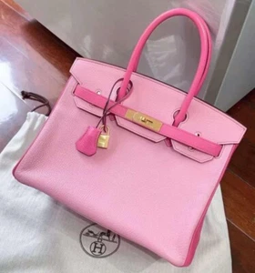 Hermes Birkin 30 Bubblegum 5P Pink With Rose Shocking Special Order Bag - Picture 1 of 23
