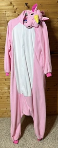 Adult Soft Sim Zoo Unicorn Halloween Cosplay Costume Pink One Piece Sz XL - Picture 1 of 8