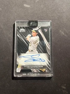 2024 Topps Chrome Black Tyler Soderstrom Rookie Auto #CBA-TS Oakland Athletics - Picture 1 of 2
