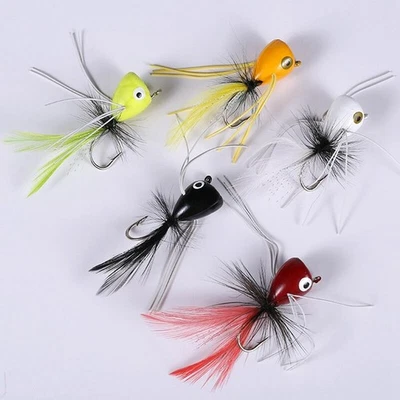 10 Stück Fliegenfischen Poppers Topwater Angelköder Barsch Crappie Bluegill... - Bild 1 von 4