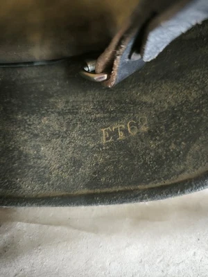 WW1 GERMAN helmet  M17 RARE BATTLE , WWI Relic - Image 1 of 4