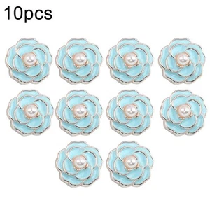 Flat Back Rhinestone Pearl Embellishment Buttons for Crafts and DIY Projects - Picture 1 of 56