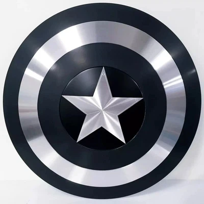 Black Captain America Shield 金属道具复制品 — 第 1/3 张图片