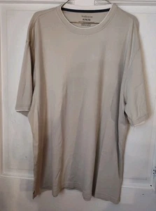 Van Heusen Men's SS Beige Pullover Cotton Shirt Sz XL - Picture 1 of 3
