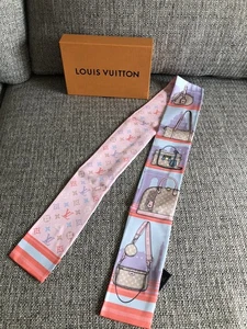 Sciarpa a fascia in seta Louis Vuitton Skyline M77318 nuova - Foto 1 di 7