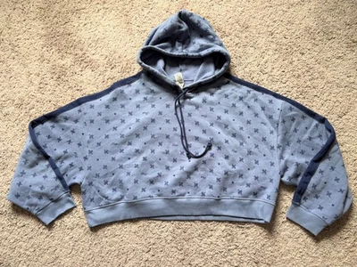 NWT PINK BY VICTORIA'S SECRET IVY FLEECE PAISLEY CROP HOODIE SWEATSHIRT - XXL - Image 1 of 3