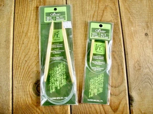 Lote de 2 agujas de tejer circulares de bambú Takumi Clover 9/16 pulgadas 11/36 pulgadas - Imagen 1 de 8