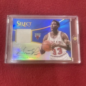 Scottie Pippen Auto/20!2014-15 Panini Select Prizm Auto/GU Jersey!CHIBULLS🔥 - Picture 1 of 3