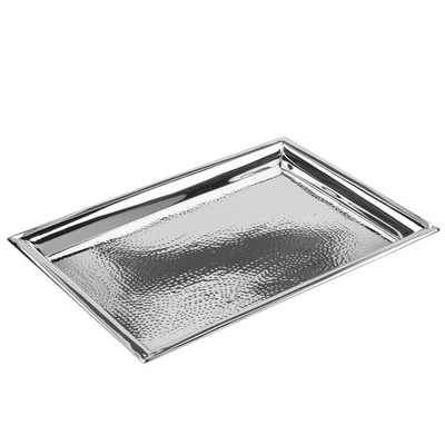 Fink Serviertablett 34x24 cm rechteckig Edelstahl gehämmert für Obst oder Snacks - Bild 1 von 4