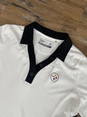 Camisa de golfe feminina CUTTER & BUCK logotipo Pittsburgh Steelers XL respirável DryTec - Imagem 1 de 4