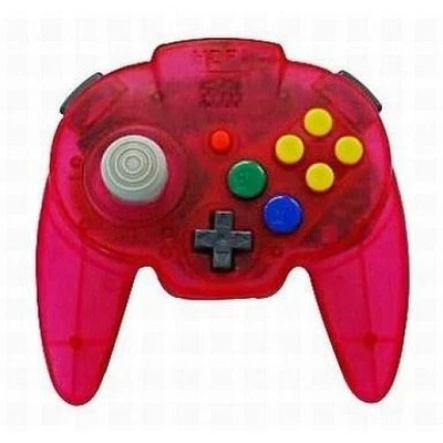 N64 Used Good Condition Horipad Mini 64 Controller Tropical Red Clear Red - Image 1 of 4
