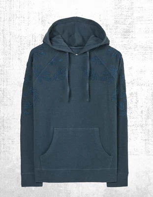 Women’s Fat Face Hoodie Long Sleeve Dark Vintage Embroidered Blue (A Bit Defect) - Image 1 of 4