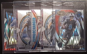 Detroit Lions x5 Card 2024 Select Lot Red Black Shock Prizm Gibbs Hutchinson - Bild 1 von 6