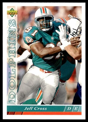 1993 Upper Deck Jeff Cross Miami Dolphins #455 - Image 1 of 2