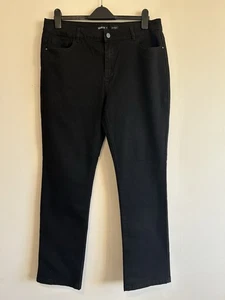 Denim By TU - Black Denim Jeans Straight Leg Size 16 R - Picture 1 of 8