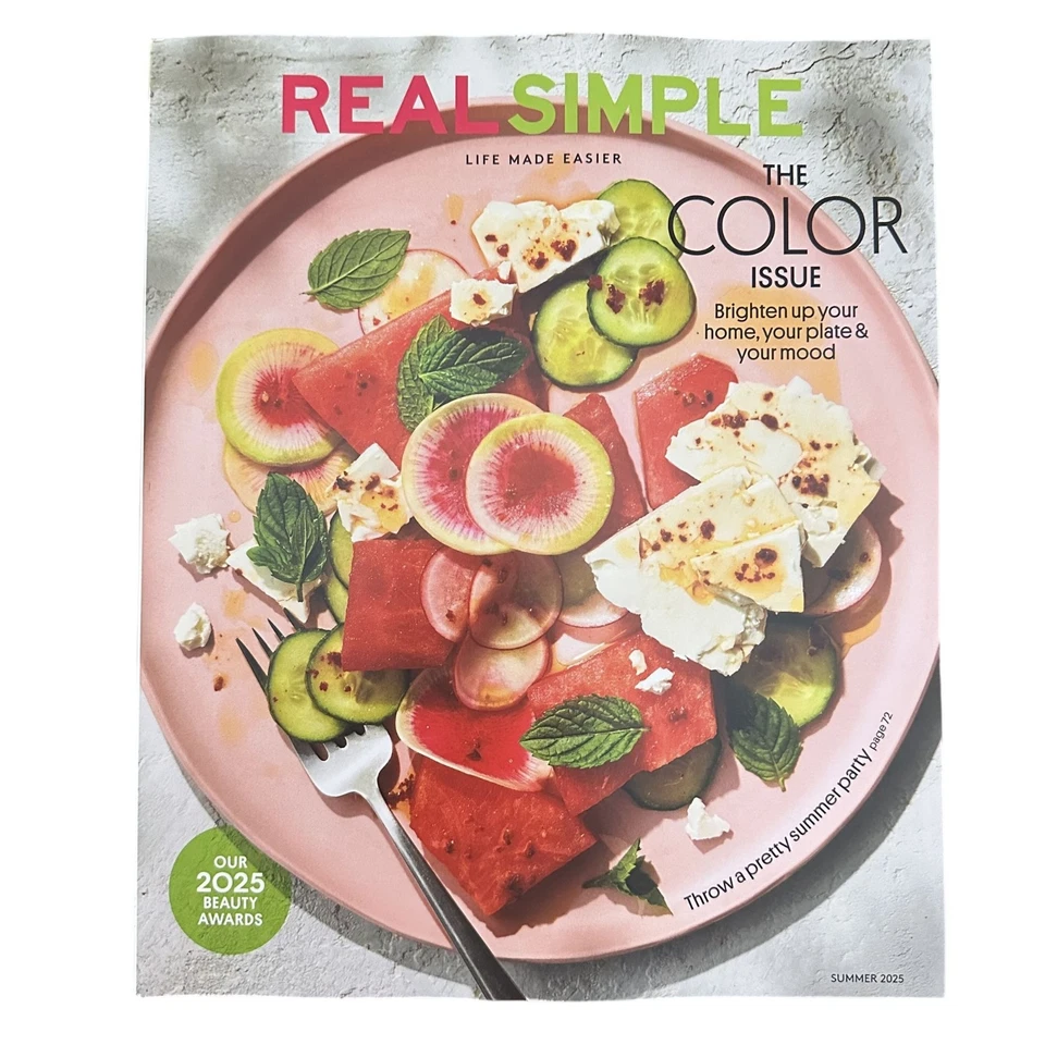 Real Simple Magazine Summer 2025 The Color Issue Throw A Pretty Summer Party - Image 1 of 1