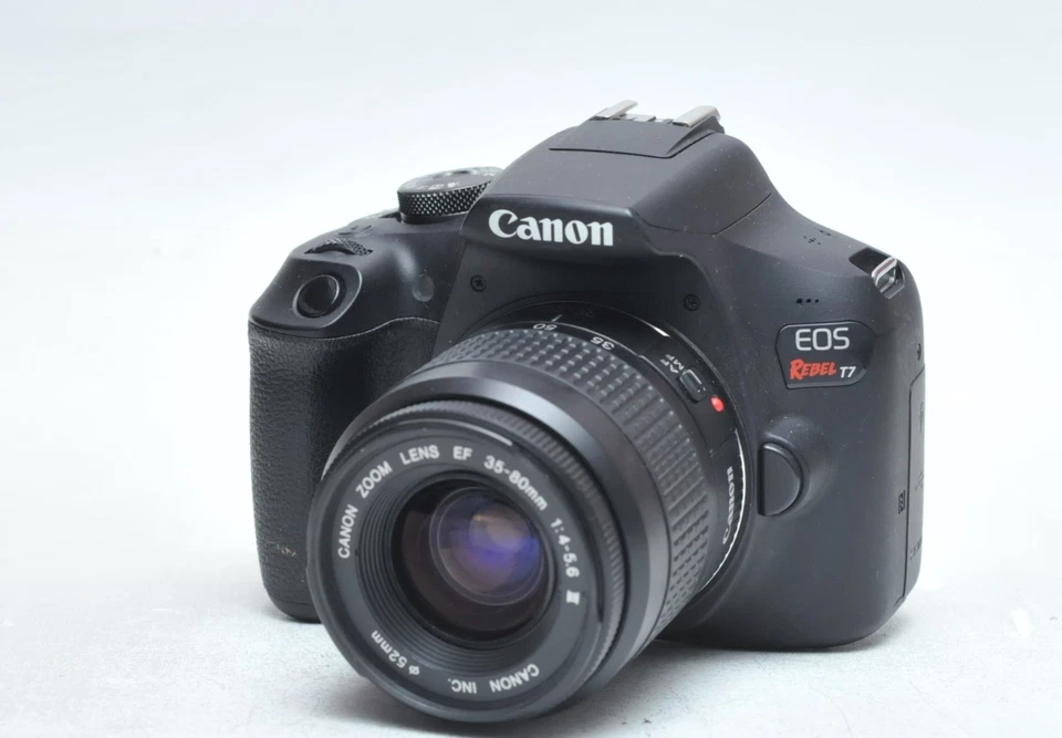 Canon EOS Rebel T7 24.1MP DSLR Camera w/ EF 35-80mm Lens - Image 1 of 3