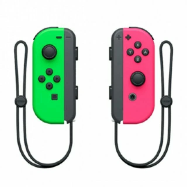 Nintendo Joy-Con (2512366) Controllers Pair - Neon/ Green and Pink