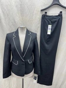 LESUIT PANT SUIT/BLACK/SIZE 6/INSEAM 32"/NEW WITH TAG/RETAIL$240/BLAZER LINED - Picture 1 of 3