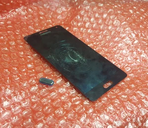 Original Black Cracked Good LCD Screen for Samsung Galaxy A5 A500 2015 Light SBI - Picture 1 of 8