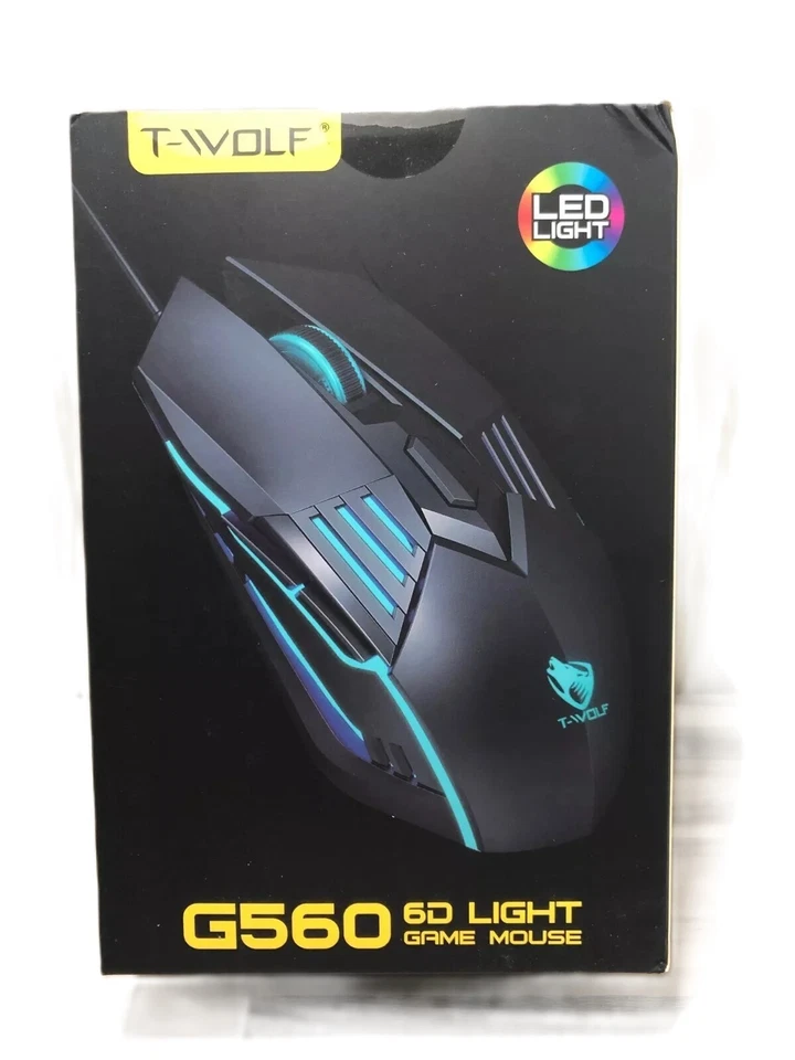 Souris Gamer Filaire T-WOLF G560 6 Boutons 3200 DPI LED Jeux PC - Photo 1/4