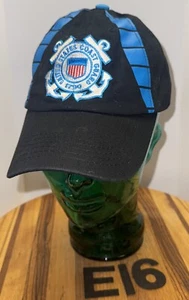 United States Coast Guard 1790 Black Strapback Adj Hat. Sehr guter Zustand. E16 - Bild 1 von 3